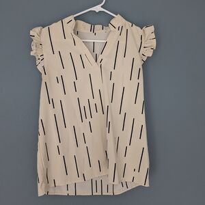 Stylish Cream and Black Women's Top